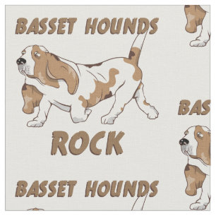 Basset hound cartoon stof