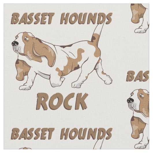 Basset hound cartoon stof (Close Up)