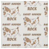 Basset hound cartoon stof (Swatch)