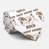Basset hound cartoon stropdas (Opgerold)