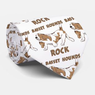 Basset hound cartoon stropdas