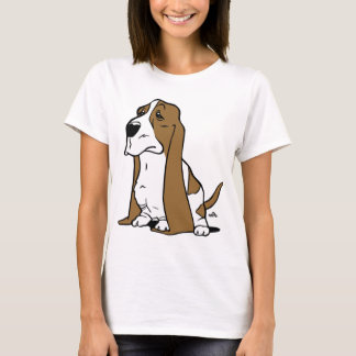 Basset hound cartoon t-shirt