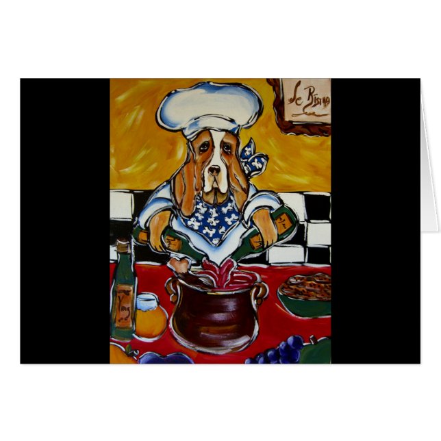 Basset Hound chef (Voorkant Horizontaal)