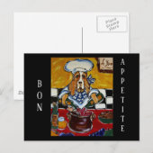 Basset Hound chef Briefkaart (Voorkant / Achterkant)