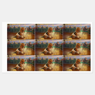 Basset Hound Christmas Cruise: Pawsome Holiday Labels