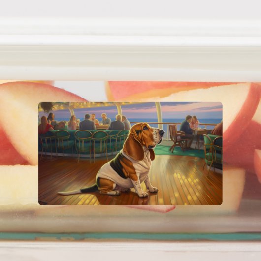 Basset Hound Christmas Cruise: Pawsome Holiday Labels (Aangebracht)
