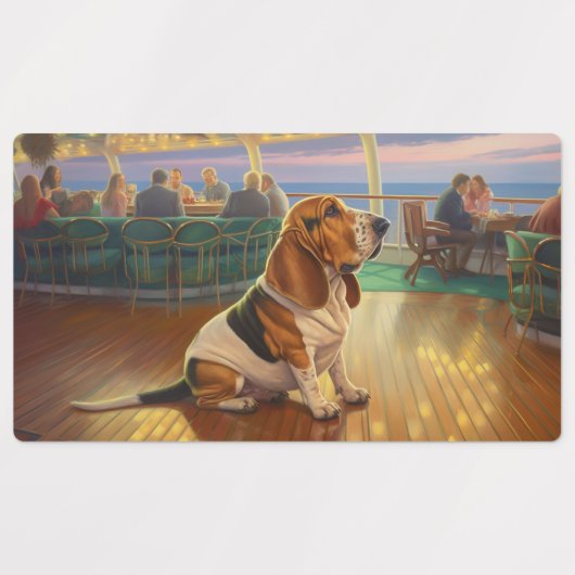 Basset Hound Christmas Cruise: Pawsome Holiday Labels (Design 2)