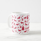 Basset Hound Christmas Design Koffiemok (Voorkant links)