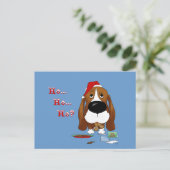 Basset Hound Christmas Feestdagenkaart (Staand voorkant)