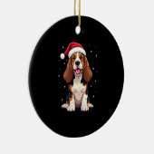Basset Hound Christmas Tank Top Keramisch Ornament (Rechts)
