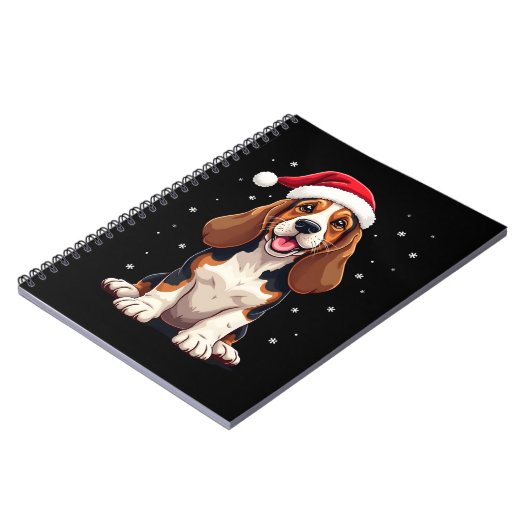Basset Hound Christmas Tank Top Notitieboek (Linkerzijde)