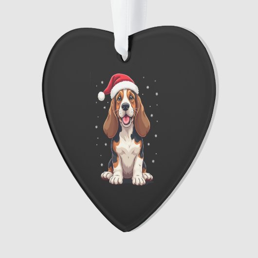 Basset Hound Christmas Tank Top Ornament (voorkant)