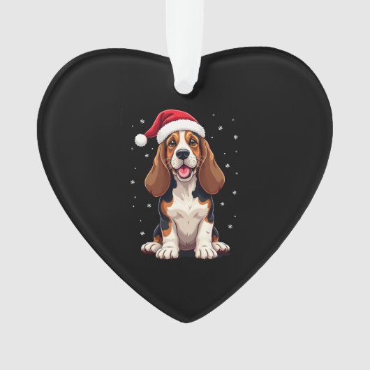 Basset Hound Christmas Tank Top Ornament (voorkant)