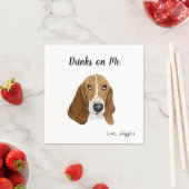 Basset Hound Cocktail Napkins Servet (Insitu)