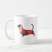 Basset Hound Colorful Geometric Pattern Silhouette Koffiemok (Links)