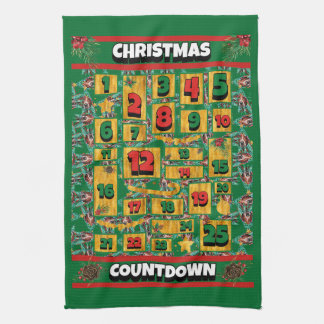 Basset Hound Countdown Kerst Adventskalender Theedoek