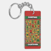 Basset Hound Countdown Kerstmis Adventkalender Sleutelhanger (Voorkant Links)