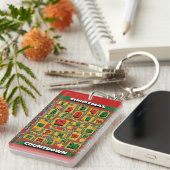 Basset Hound Countdown Kerstmis Adventkalender Sleutelhanger (Voorkant Rechts)