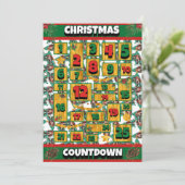 Basset Hound Counterdown Kerstmis Advent Calendar Feestdagenkaart (Staand voorkant)