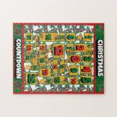 Basset Hound Counterdown Kerstmis Advent Calendar Legpuzzel (Horizontaal)