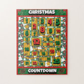 Basset Hound Counterdown Kerstmis Advent Calendar Legpuzzel (Verticaal)