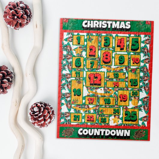 Basset Hound Counterdown Kerstmis Advent Calendar Legpuzzel