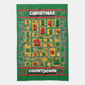 Basset Hound Counterdown Kerstmis Advent Calendar Theedoek (Verticaal)