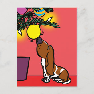 BASSET HOUND CURIOSITY BRIEFKAART