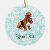 Basset Hound; Cute Keramisch Ornament (Voorkant)