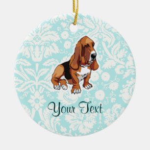Basset Hound; Cute Keramisch Ornament