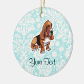 Basset Hound; Cute Keramisch Ornament (Links)