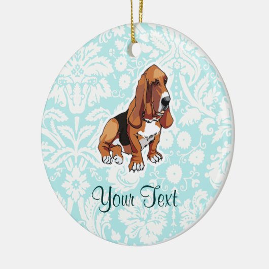 Basset Hound; Cute Keramisch Ornament (Links)