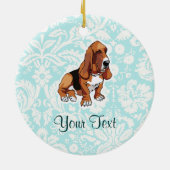 Basset Hound; Cute Keramisch Ornament (Achterkant)
