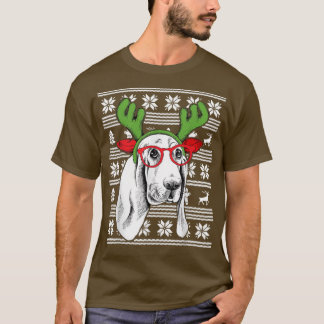 Basset Hound Cute Prettige feestdagen Kerstmis T-S T-shirt
