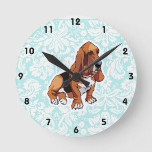Basset Hound; Cute Ronde Klok