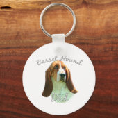 Basset Hound Dad 2 Sleutelhanger (Voorkant)