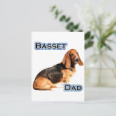 Basset Hound Dad 4 Briefkaart (Staand voorkant)