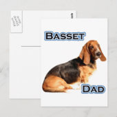 Basset Hound Dad 4 Briefkaart (Voorkant / Achterkant)