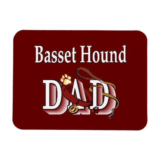 Basset Hound Dad Magneet (Horizontaal)