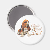 Basset Hound Dad Magneet (Voorkant / Achterkant)