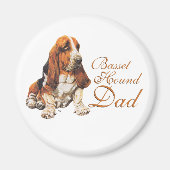 Basset Hound Dad Magneet (Voorkant)