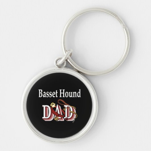 Basset Hound Dad Sleutelhanger (Voorkant)