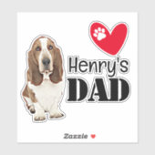 Basset Hound Dad Specialized Sticker (Vel)