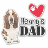 Basset Hound Dad Specialized Sticker (Voorkant)