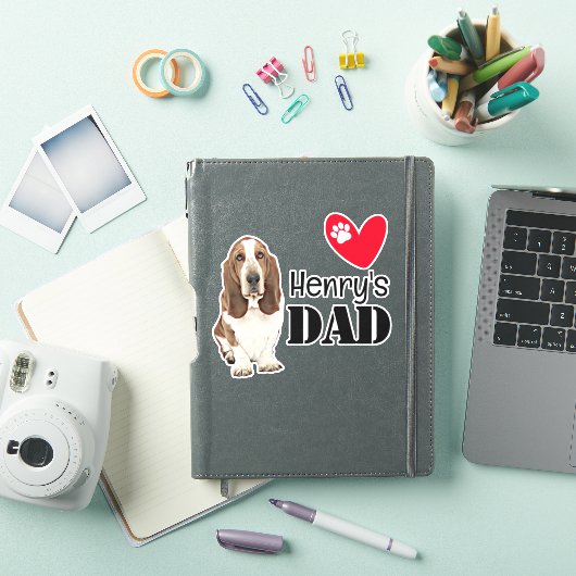 Basset Hound Dad Specialized Sticker (iPad Cover)