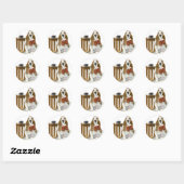 Basset Hound Daddy's Helper Ronde Sticker (Vel)