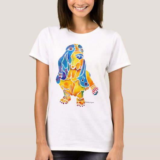 Basset Hound Dames Shirt (Voorkant)