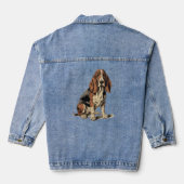 Basset Hound Denim Jacket (Achterkant)