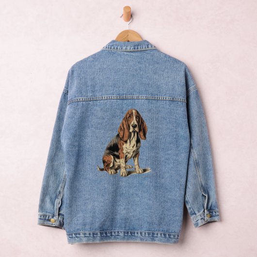 Basset Hound Denim Jacket (Hangar)