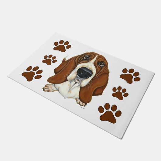 Basset Hound Deurmat (Schuin)